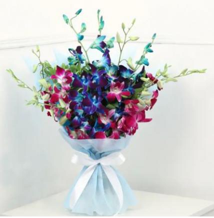 Blue & Purple Orchid Bunch